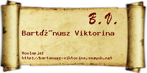 Bartánusz Viktorina névjegykártya